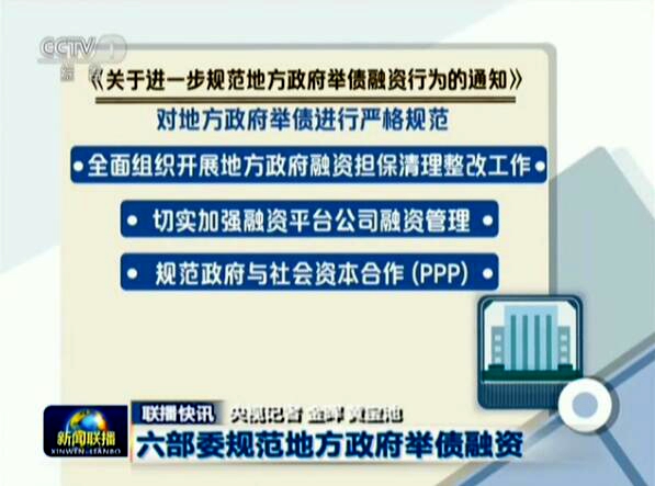 六部门联合发文进一步规范地方政府举债融资行为